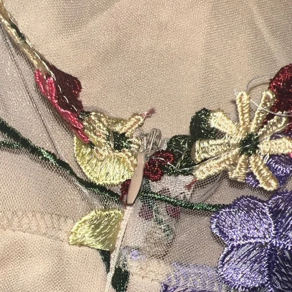 Floral Embroidered Long Sleeve Dress - Picture 9 of 10